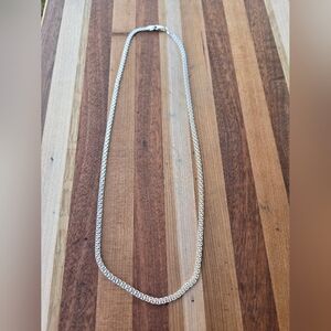vintage sterling silver Milor chain necklace; 20 inches long